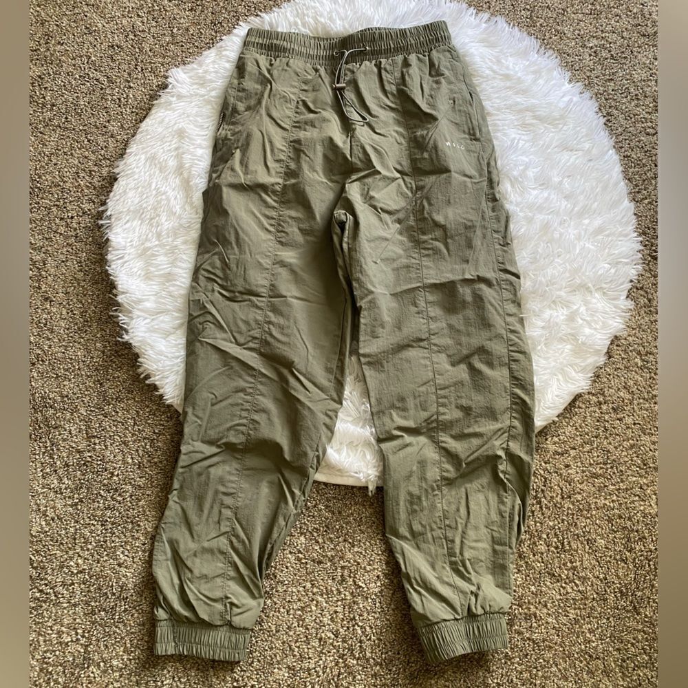 Wilo The Label Green Lined Parachute Pants‎ Womens Size XS